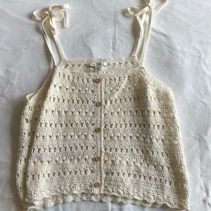 American Eagle crochet sweater